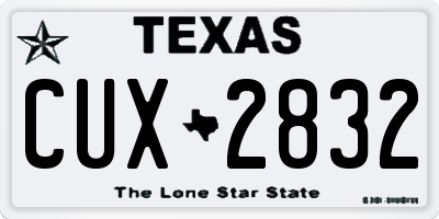 TX license plate CUX2832