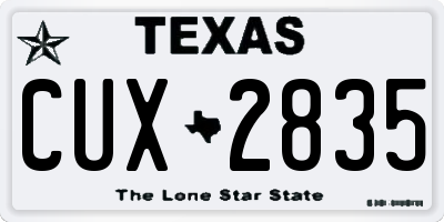 TX license plate CUX2835