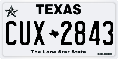 TX license plate CUX2843