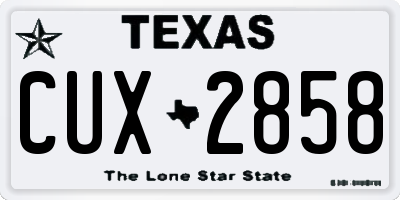 TX license plate CUX2858