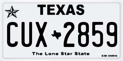 TX license plate CUX2859