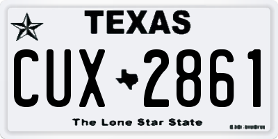 TX license plate CUX2861