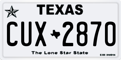 TX license plate CUX2870