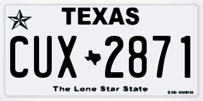TX license plate CUX2871