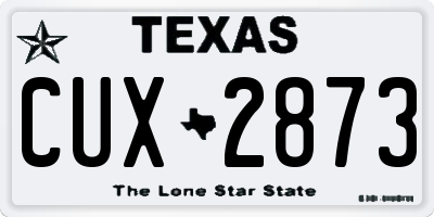 TX license plate CUX2873