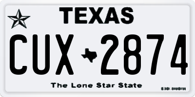 TX license plate CUX2874