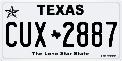 TX license plate CUX2887