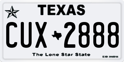 TX license plate CUX2888