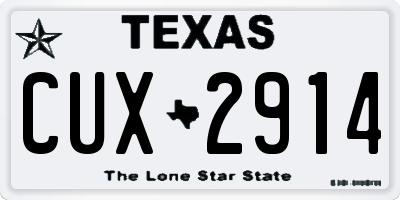 TX license plate CUX2914