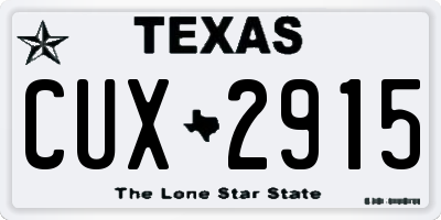 TX license plate CUX2915