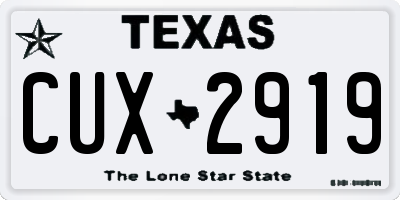 TX license plate CUX2919