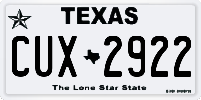 TX license plate CUX2922