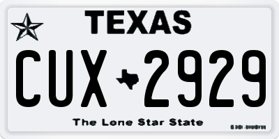 TX license plate CUX2929