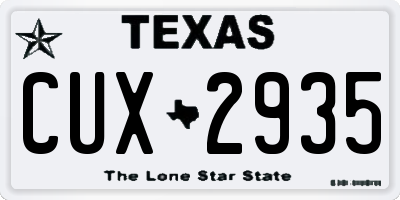 TX license plate CUX2935