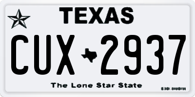 TX license plate CUX2937