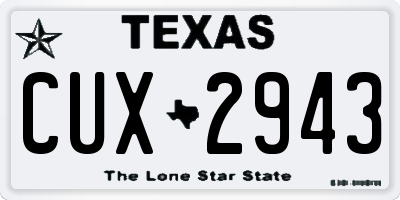 TX license plate CUX2943