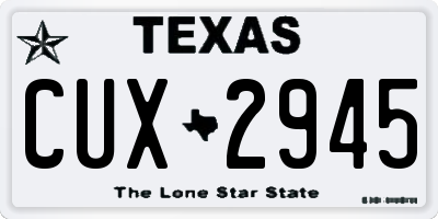 TX license plate CUX2945