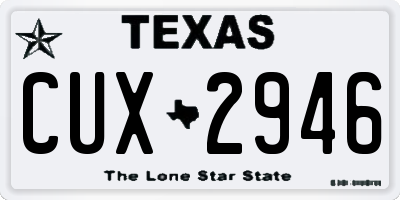 TX license plate CUX2946