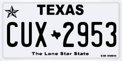 TX license plate CUX2953