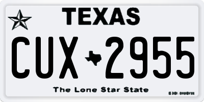 TX license plate CUX2955