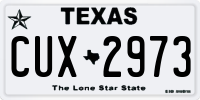 TX license plate CUX2973