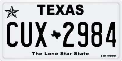 TX license plate CUX2984