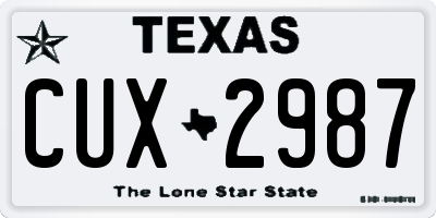 TX license plate CUX2987