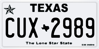 TX license plate CUX2989