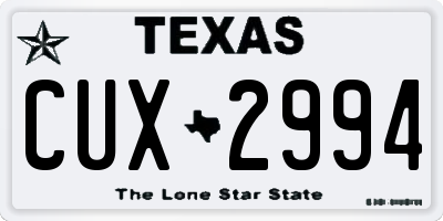 TX license plate CUX2994