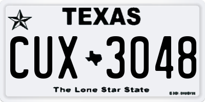 TX license plate CUX3048