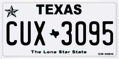 TX license plate CUX3095