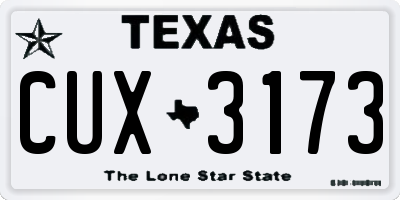 TX license plate CUX3173