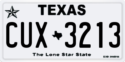 TX license plate CUX3213