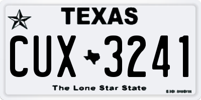 TX license plate CUX3241