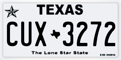 TX license plate CUX3272