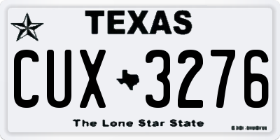 TX license plate CUX3276