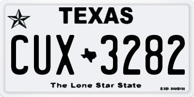 TX license plate CUX3282