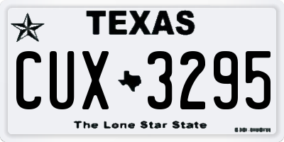 TX license plate CUX3295
