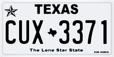 TX license plate CUX3371