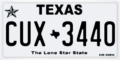 TX license plate CUX3440