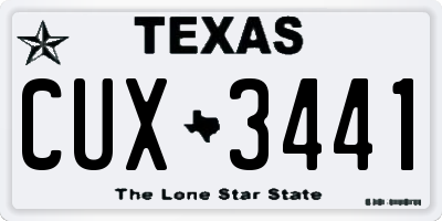 TX license plate CUX3441