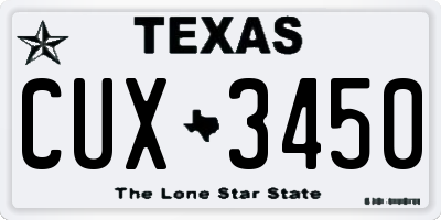 TX license plate CUX3450