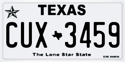 TX license plate CUX3459