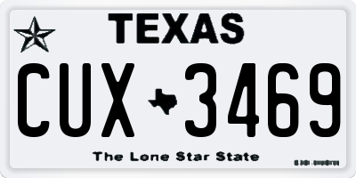 TX license plate CUX3469
