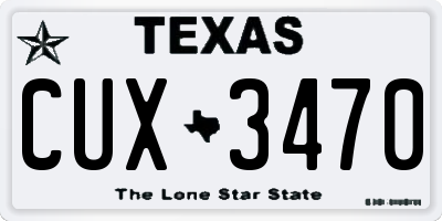 TX license plate CUX3470
