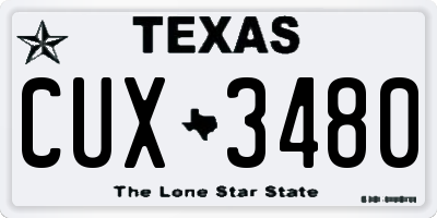 TX license plate CUX3480