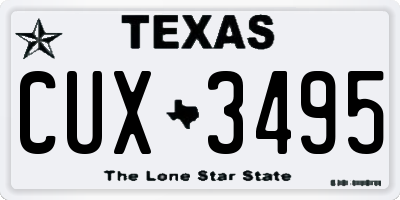 TX license plate CUX3495