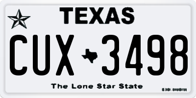 TX license plate CUX3498
