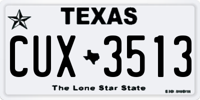 TX license plate CUX3513