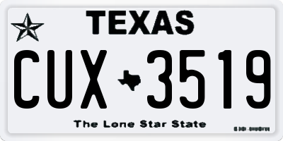 TX license plate CUX3519